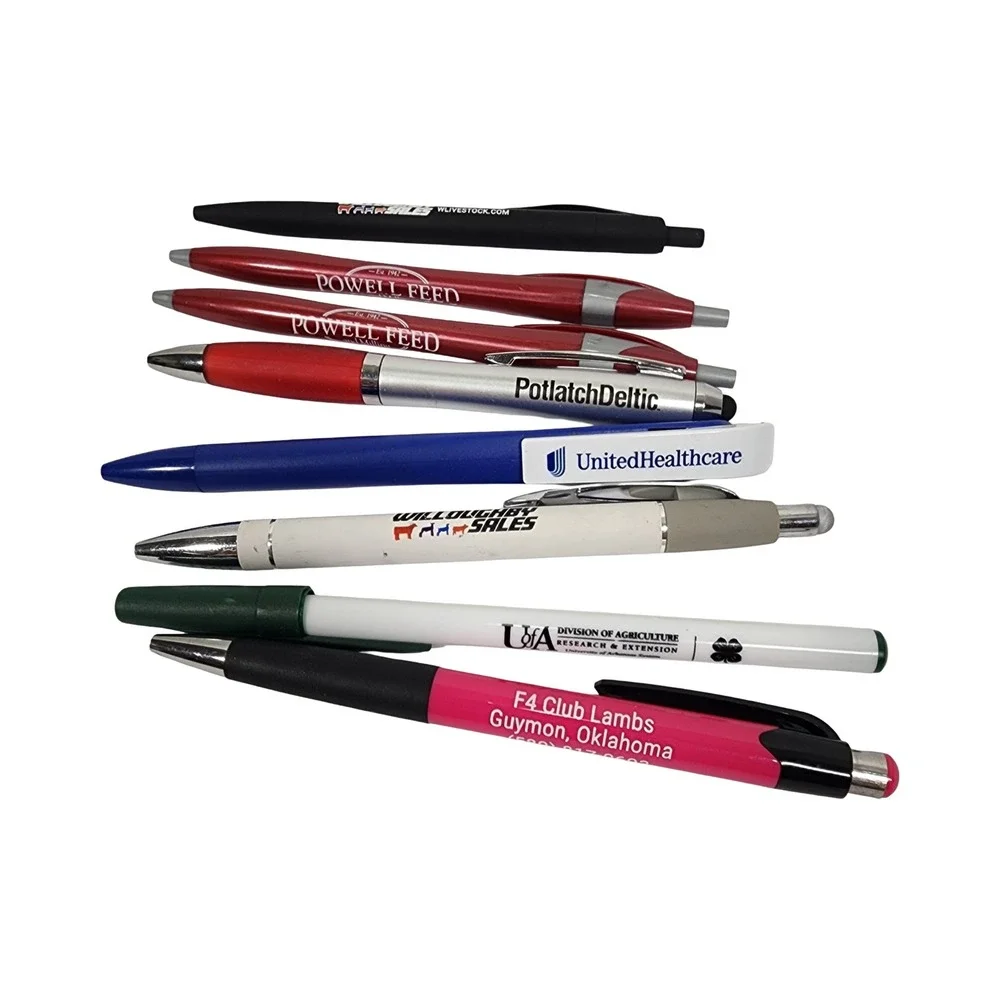 Lot of 8 Promotional Pens United Healthcare Powell Feed PotlatchDeltic F4